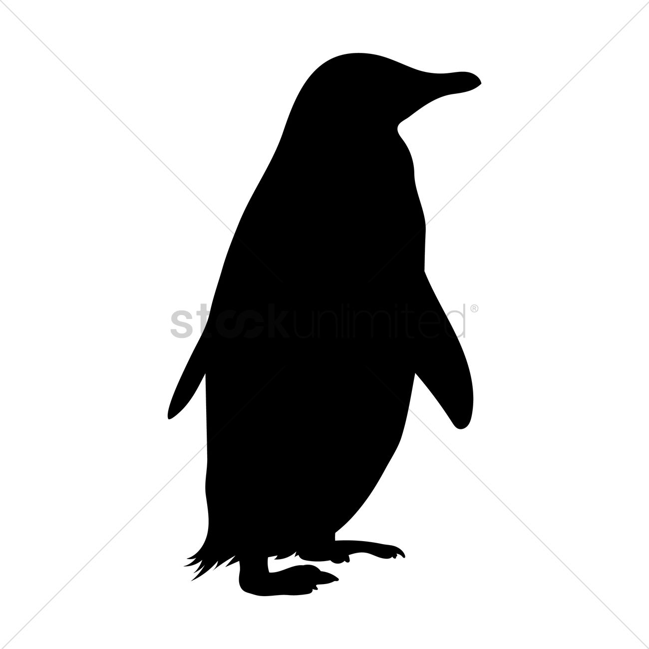 1300x1300 Penguin Silhouette Vector Image