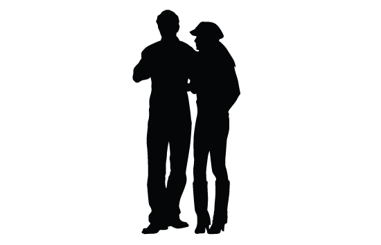 550x354 Silhouette Vector Free Man Woman And Man Silhouette Vector Free