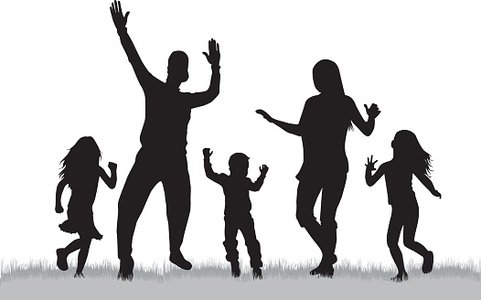 481x300 Dancing People Silhouettes Premium Clipart