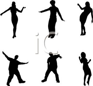 300x277 Silhouette Of Six People Dancing