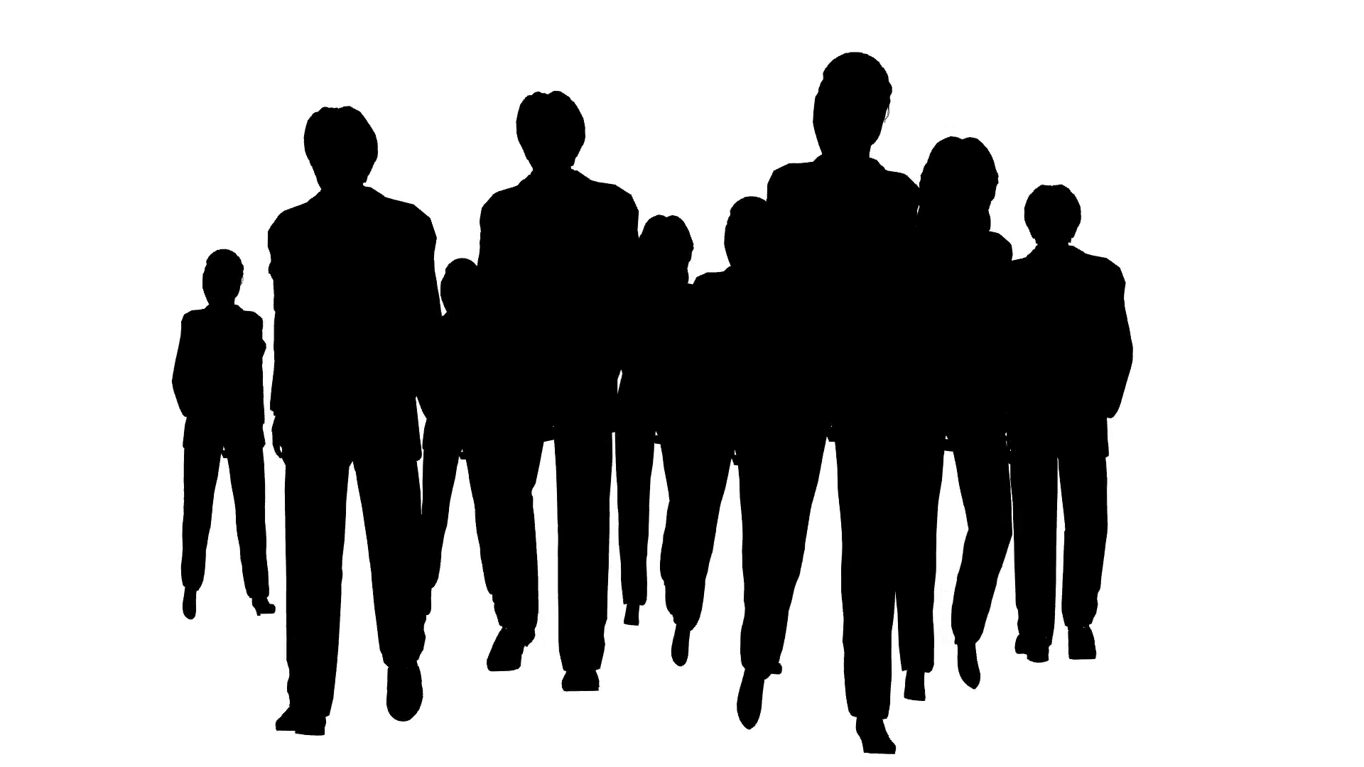 12 People Sitting Silhouette (PNG Transparent)