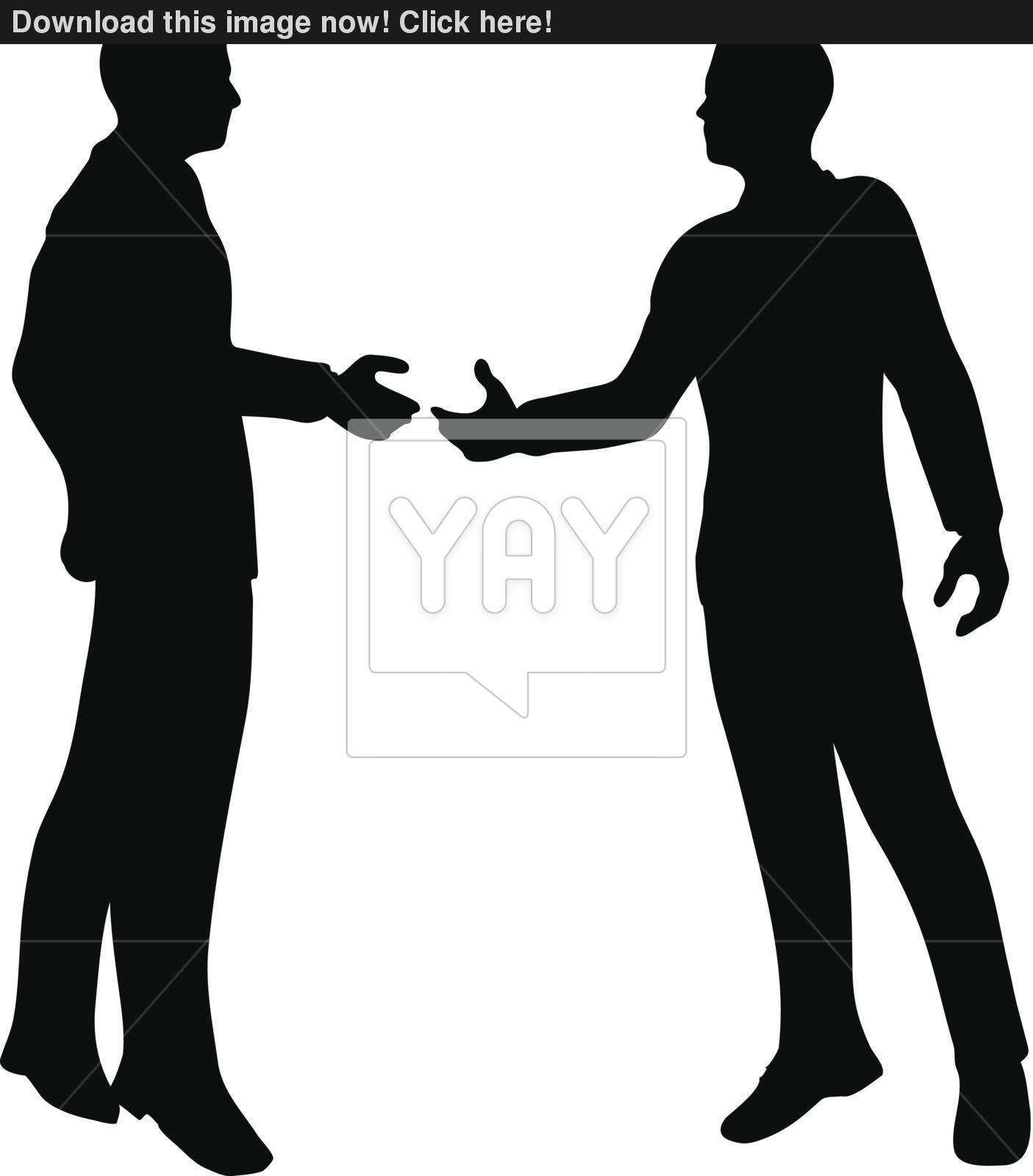 1405x1600 Handshake Of Business People Standing Up In Silhouette Vector