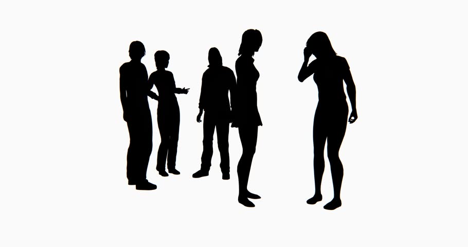 Silhouette People Talking