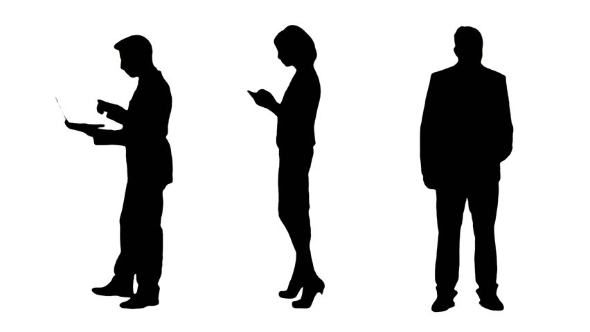852x480 Multiple Silhouettes Of Busy Business People Talking On Phones