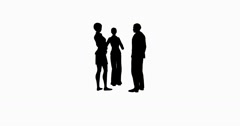 240x126 4k Business People Silhouette Talking. ~ Footage