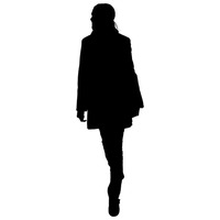 200x200 Lady Ladies Woman Women Human People Person Walking Walk Outline