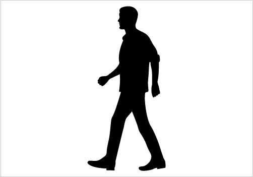 502x351 People Clipart Silhouette Walking