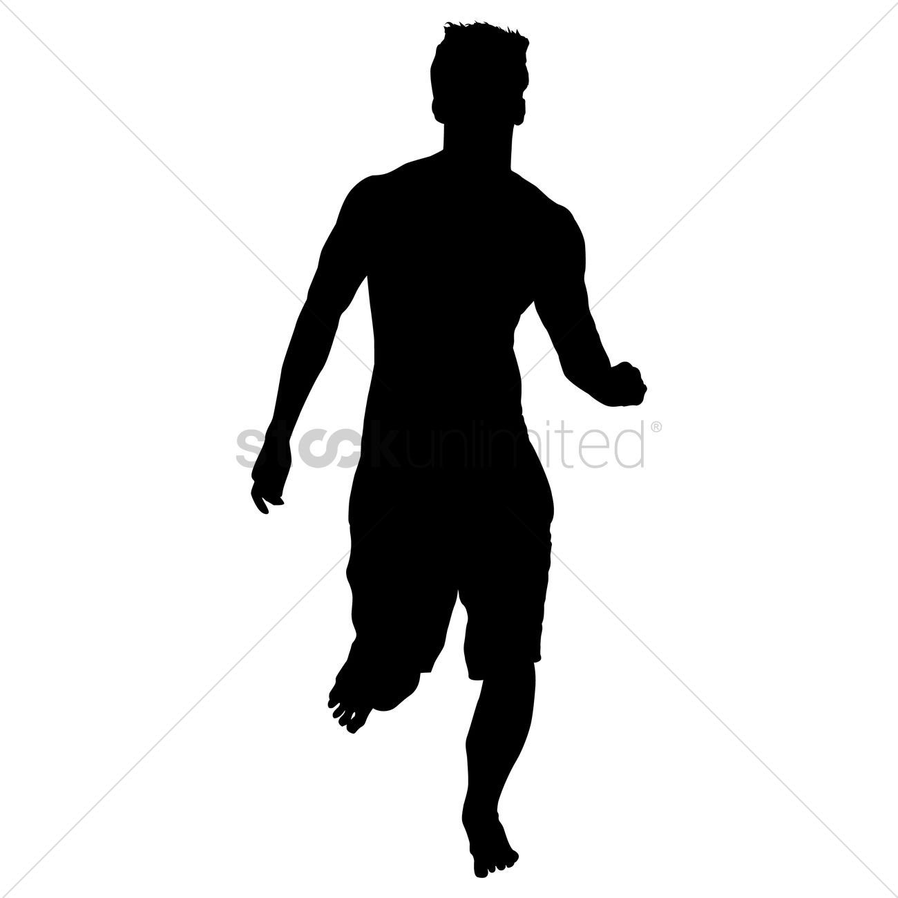 1300x1300 Silhouette Of A Man Running Vector Image