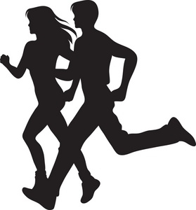 279x300 Person Running Away Silhouette Clipart