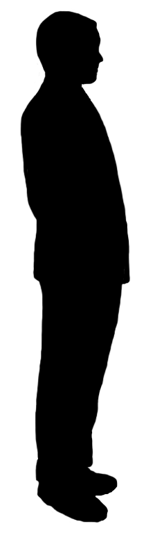 224x777 Person Standing Sideways Clipart