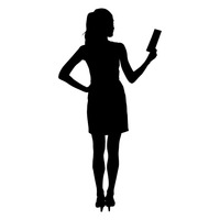 200x200 Traditional Silhouette Silhouettes Girl Girls Human People Person