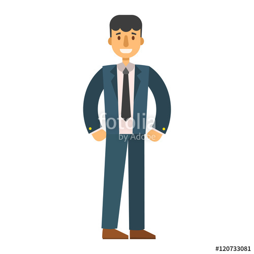 500x500 Business Man Icon Abstract Silhouette Office People Vector