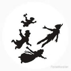 236x236 Window Wall Display Peter Pan Amp Wendy Flying Silhouette Decal