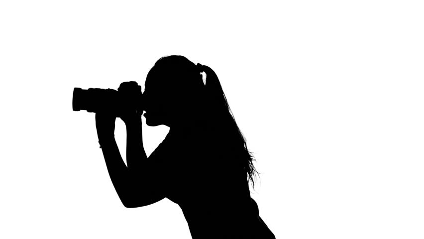 852x480 Photographer Attaches To The Lens And Makes Photography. White