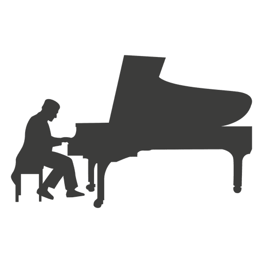 512x512 Pianist Musican Silhouette