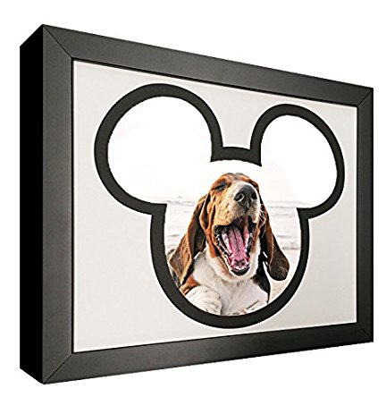 432x463 Mouse Silhouette Picture Frame With Black And White