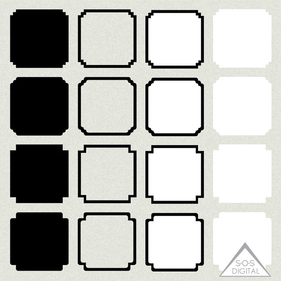 570x570 Square Digital Frames Square Frame Tribal Frame Clipart