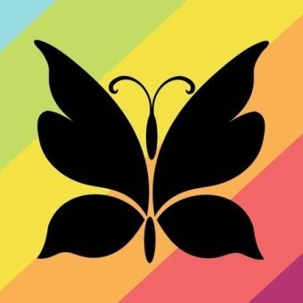 340x340 Butterfly Silhouette Vectors Download Free Vector Art