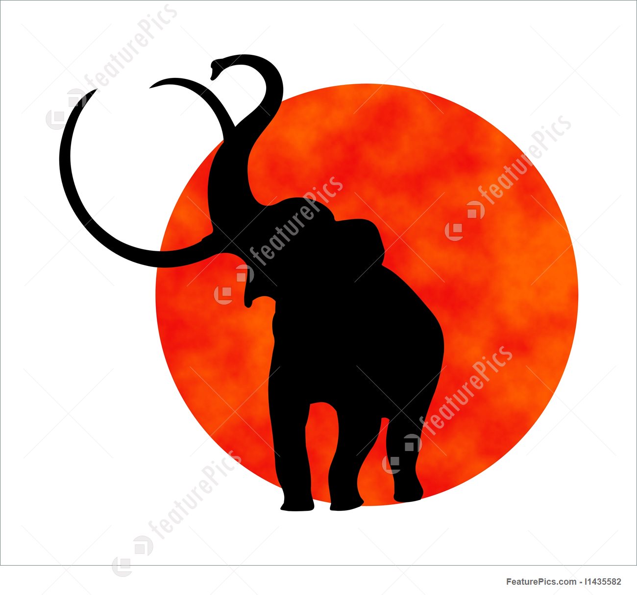 1300x1215 Elephant Silhouette Illustration