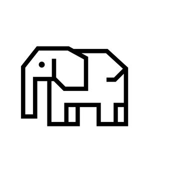 340x340 Free Silhouettes Elephants, Icon