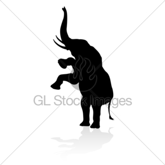 325x325 Elephant Animal Silhouette Gl Stock Images
