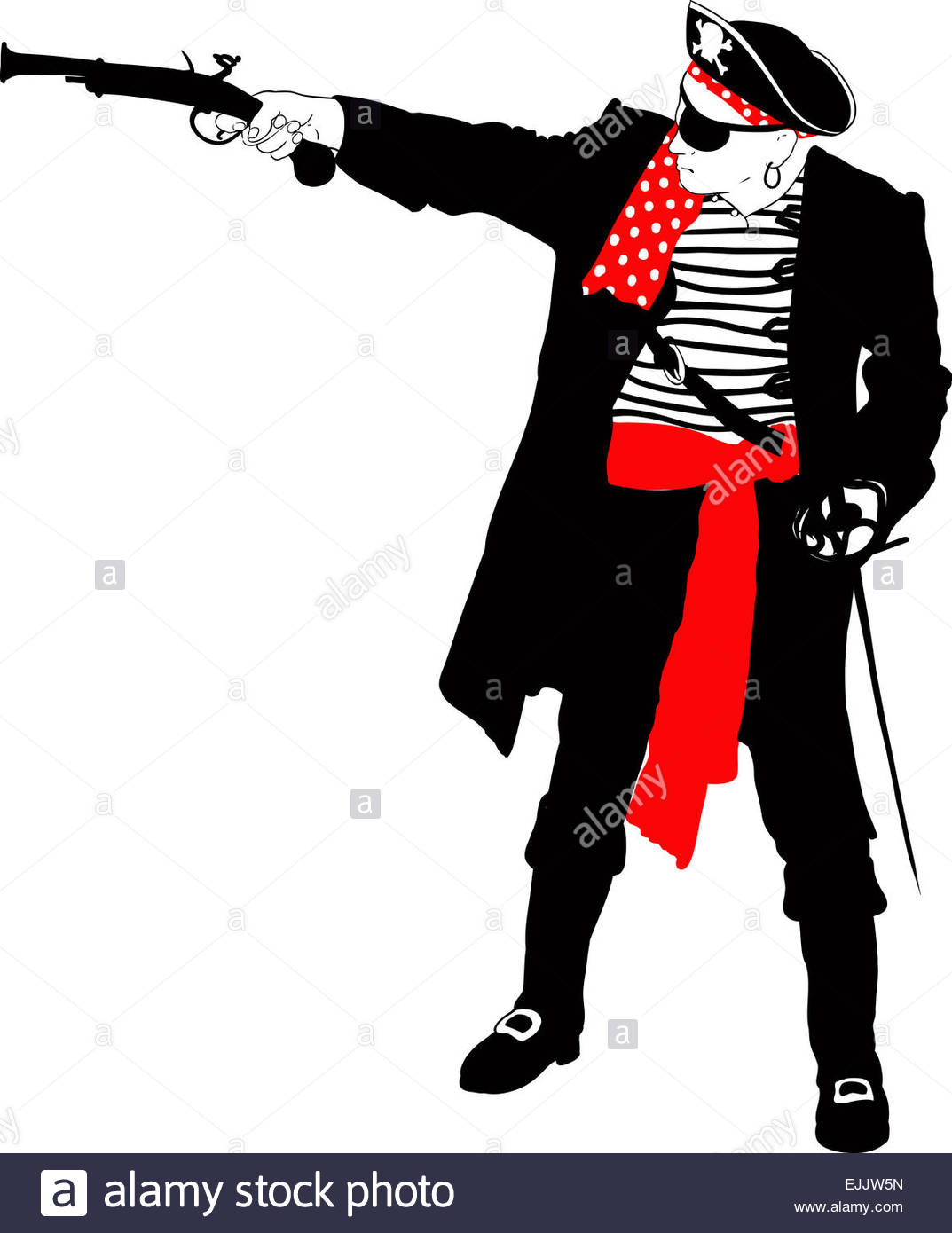 1073x1390 Angry Pirate Silhouette Stock Photo 80320177