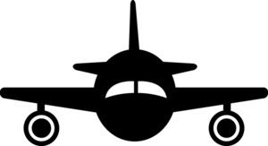 300x163 Plane Silhouette Clipart Image