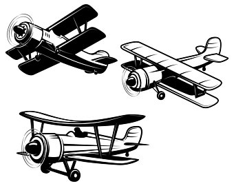 340x270 Silhouette Plane Etsy