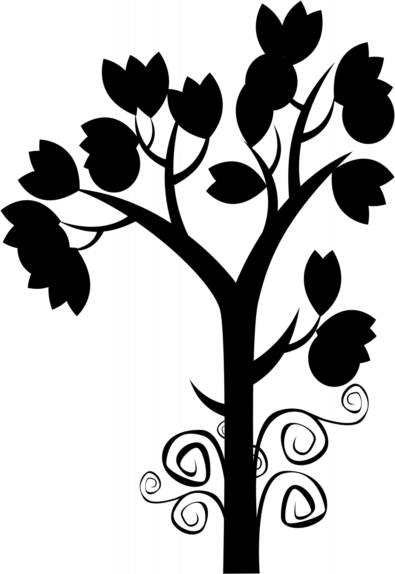 1322x1920 Silhouette Of A Plant Free Stock Photo