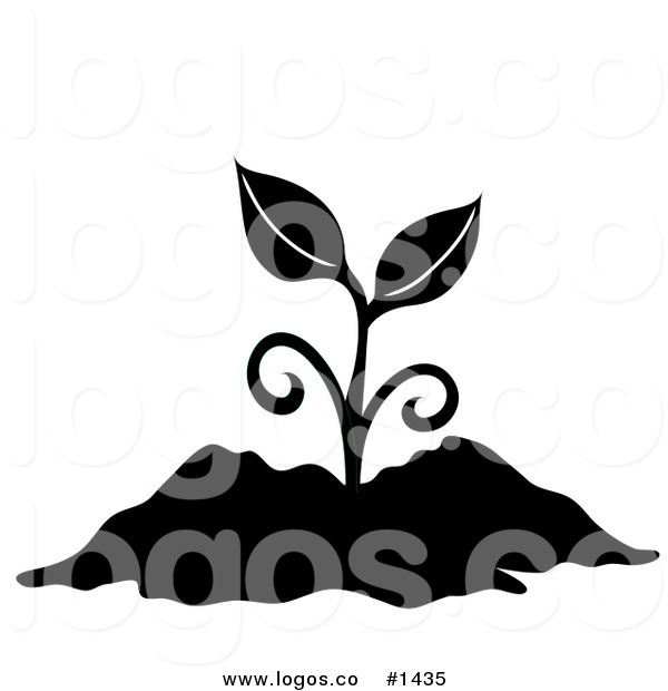 600x620 Royalty Free Vector Logo Icon Of A Black Silhouetted Plant