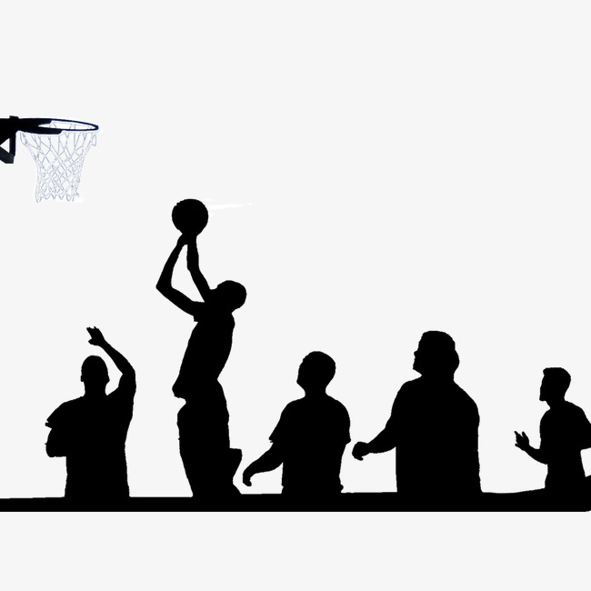 650x650 Playing Basketball Silhouette, Play, Shoot A Basket, Black Png