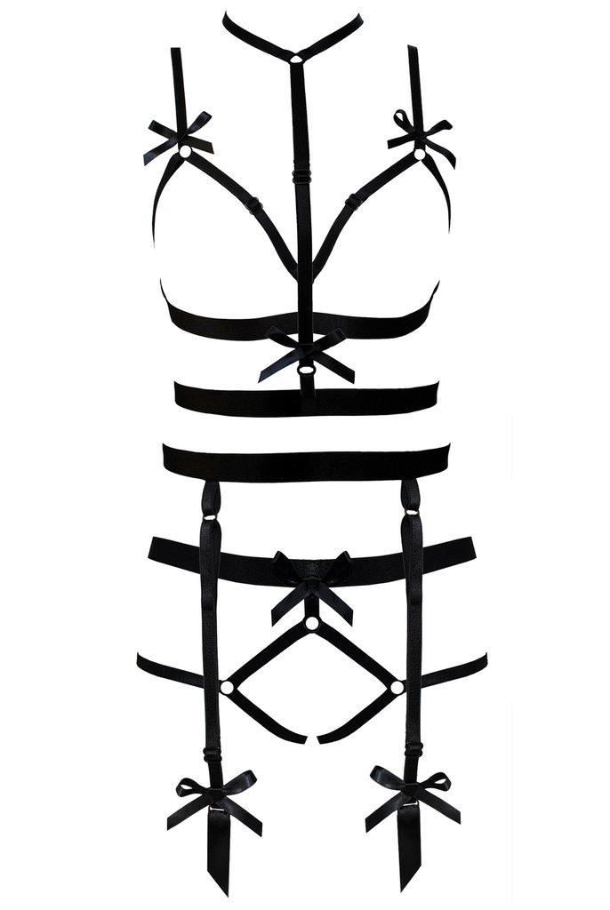 686x1024 Ramona Harness Lingerie Set Lingerie, Silhouette And Satin