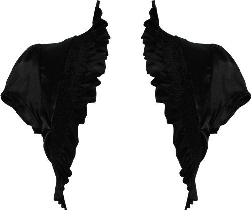 500x417 Stretch Satin Bolero Jacket Short Sleeve Cover Up Junior Plus Size