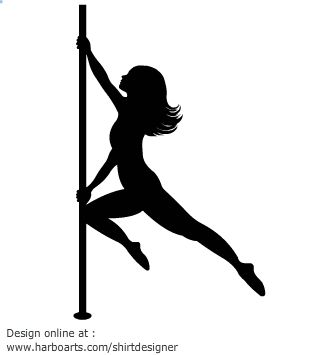 335x355 Ideal Pole Dancer Silhouette