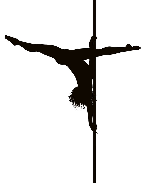 558x700 Pole Dancer Woman Vector Silhouette Wall Decal We Live