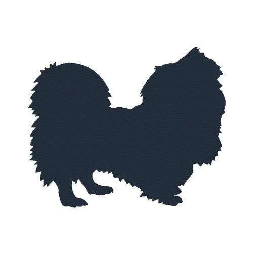 500x500 Pekingese Silhouette Machine Embroidery Design Dog Embroidery