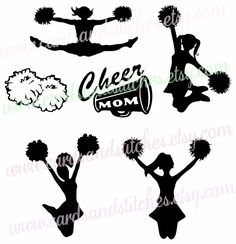 236x244 Cheerleading Svg Bundle. 20 Cheer Silhouettes Svg Cutting Files