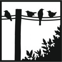 250x250 Birds On A Wire. This Is A Mask. Maybe Download Amp Use For Clipart