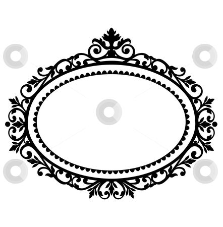 442x450 Free Clipart Oval Frames Decorative Frame Stock Vector Clipart