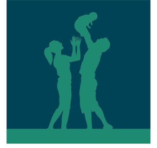650x612 Creative Children Parents Silhouette Poster Background, Creative