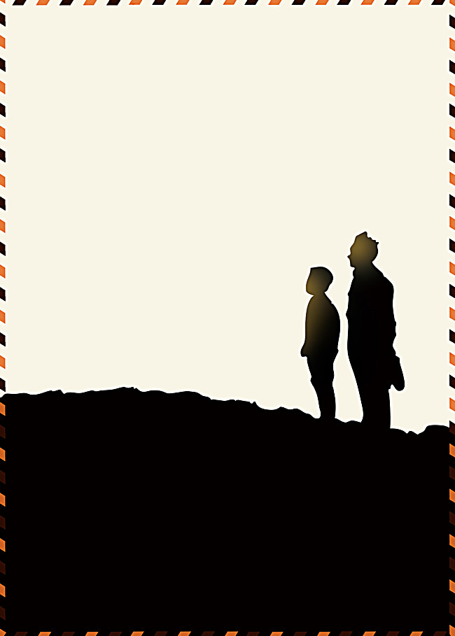 650x909 Father And Son Silhouette Poster Background, Father And Son