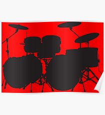 210x230 Silhouette Drum Posters Redbubble