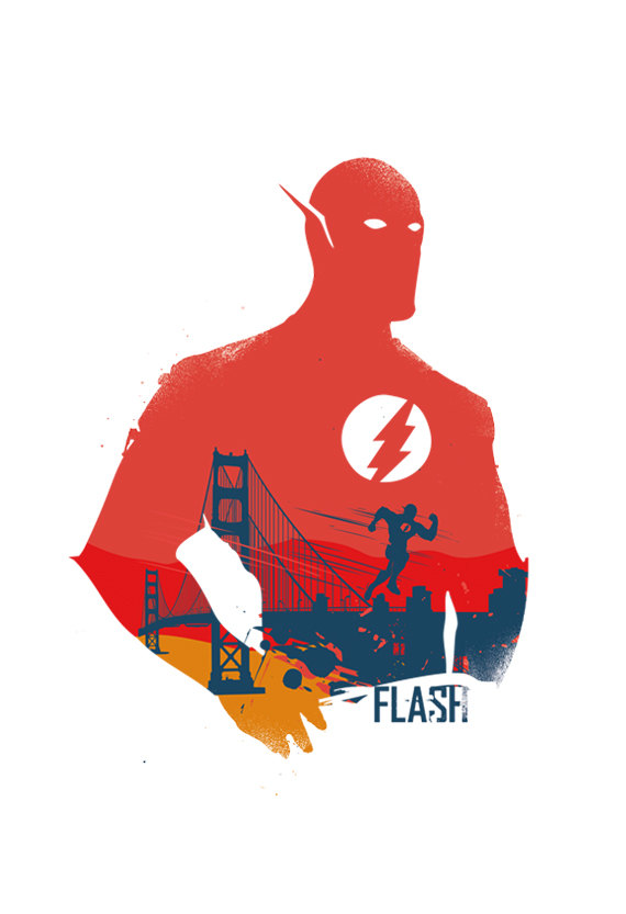 570x833 Flash Superhero Poster Design Different Sizes By 2toastdesign