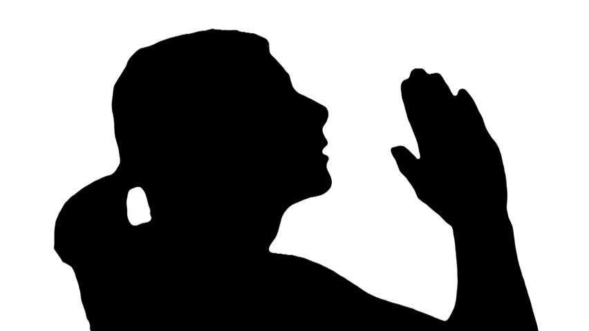852x480 Woman Prays In Silhouette V3