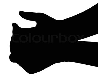 320x249 Silhouette Vector Praying Hands (Front View) On White Stock