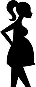 126x300 Silhouette Of Pregnant Woman Clipart