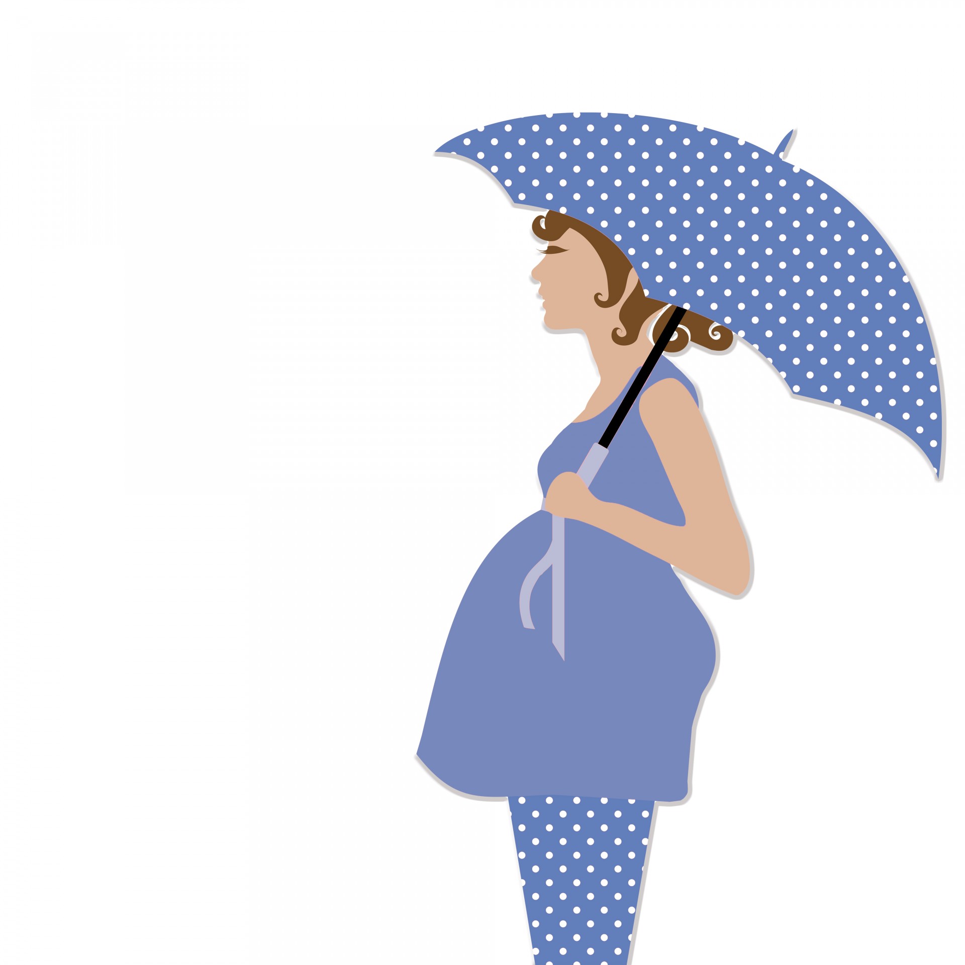 1920x1920 Pregnant Woman With Umbrella Free Stock Photo