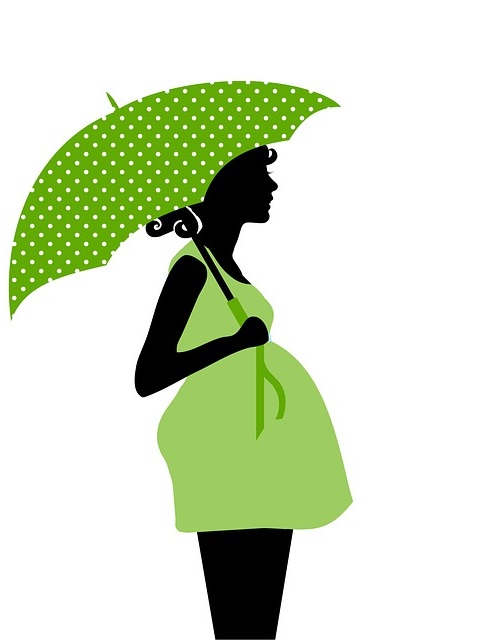 Silhouette Pregnant Woman With Umbrella at GetDrawings | Free download