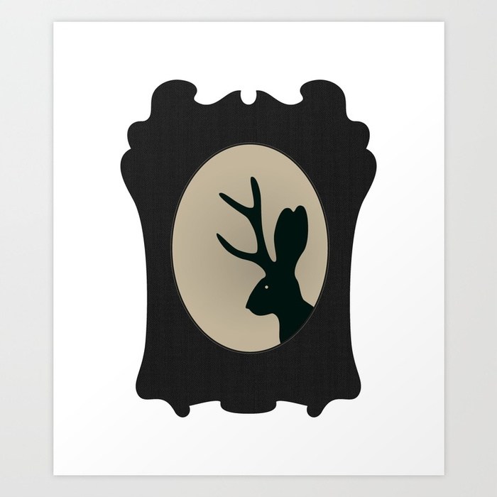 700x700 Jackalope Silhouette Art Print By Americanhandcraft Society6