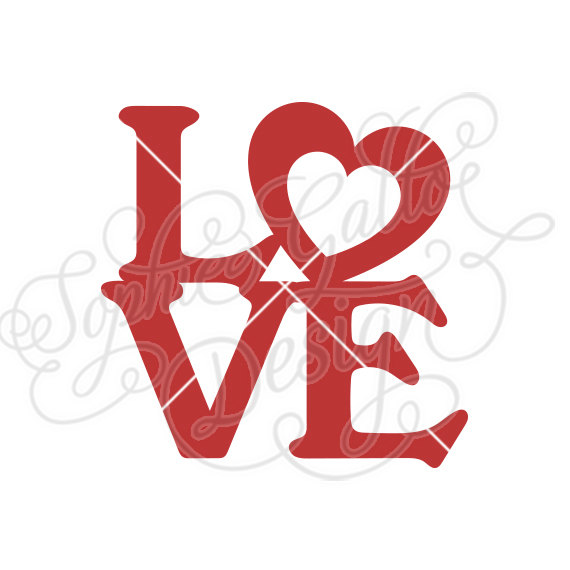 570x570 Love Valentine Word Typography Svg Dxf Png Digital Download File